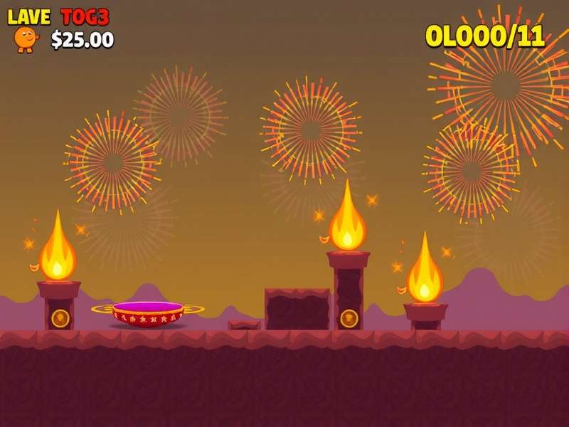 Ginger Jump Champion gameplay screenshot showing a ginger character jumping over obstacles